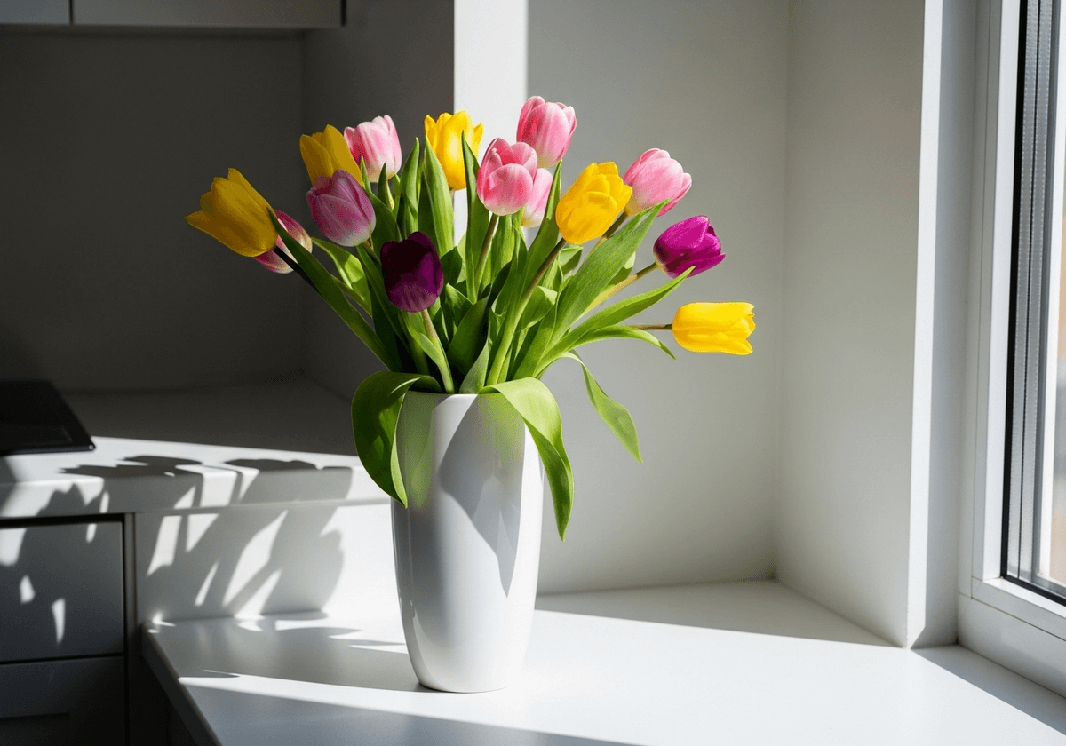 Tulipany jako słodka niespodzianka